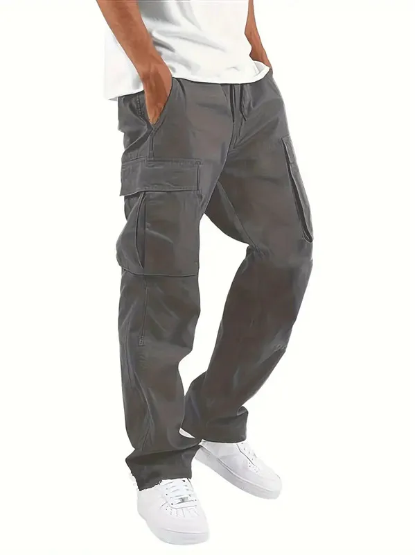 2025Mens Casual Jogger Pants Relaxed Fit Cargo Pants Drawstring Sweatpants Hiking Outdoor Twill Sport Pants thumbnail 4
