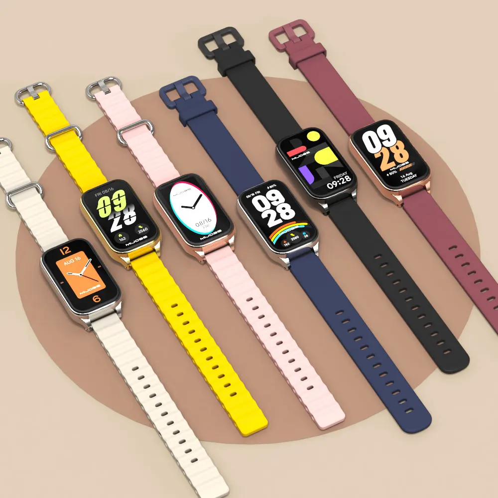 Strap For Mi Band 9 Active Watchband for Mi Band 8 Active 9 Active Silicone Wristband for Mi Band 9 Active Smartband Accessories thumbnail 2