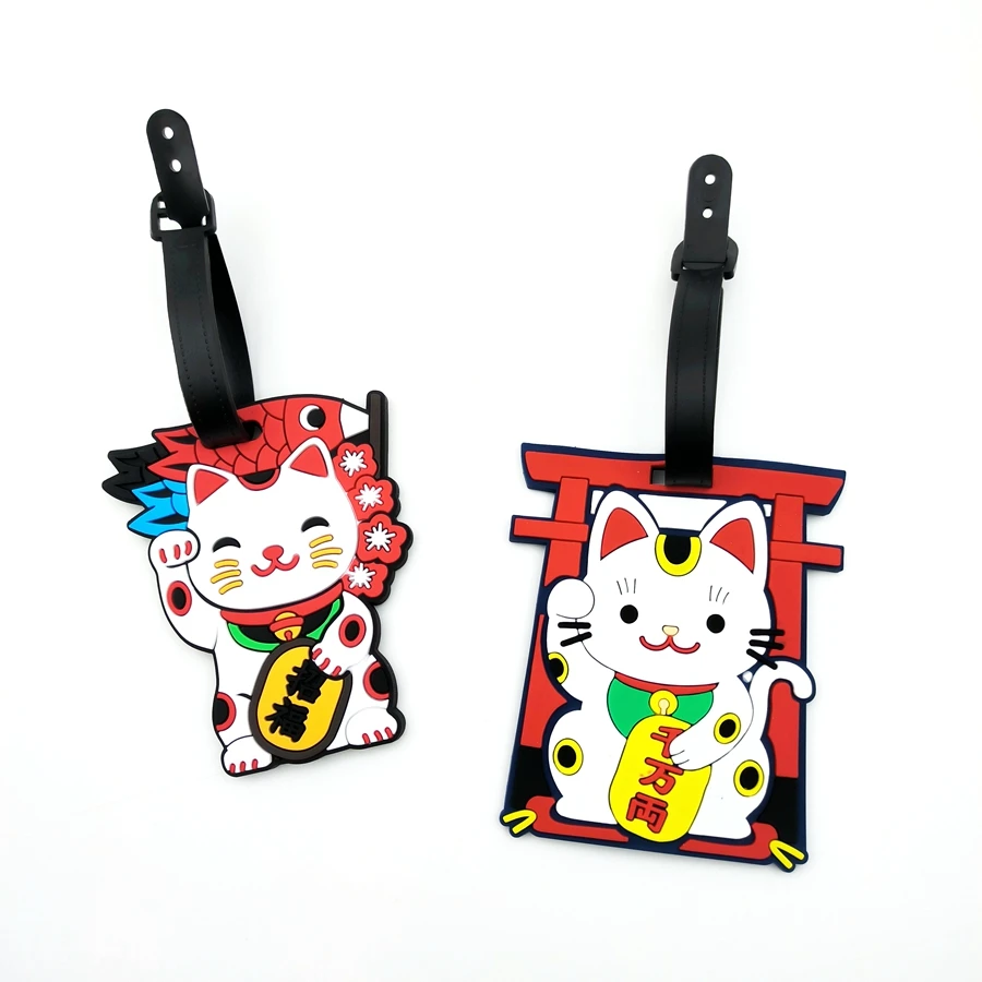 1pc/2pcs/3pcs Zhaocai Cat luggage tag pendant travel essential airport luggage anti loss ID tag luggage name unisex thumbnail 3