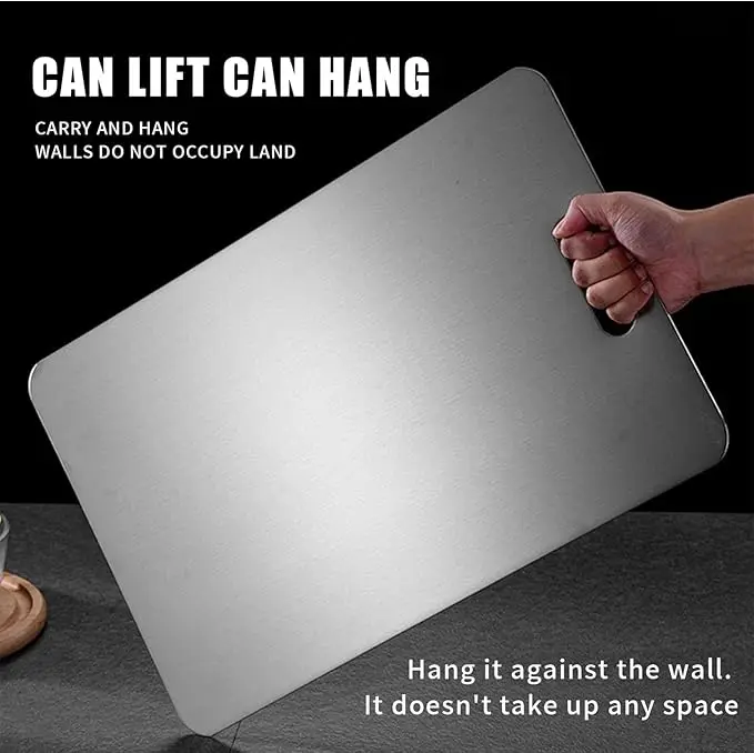 Antibacterial and Mildew-proof 304Stainless Steel Double-sided Food-grade Fruit Cutting Board Suitable for Various Cooking Tasks thumbnail 5