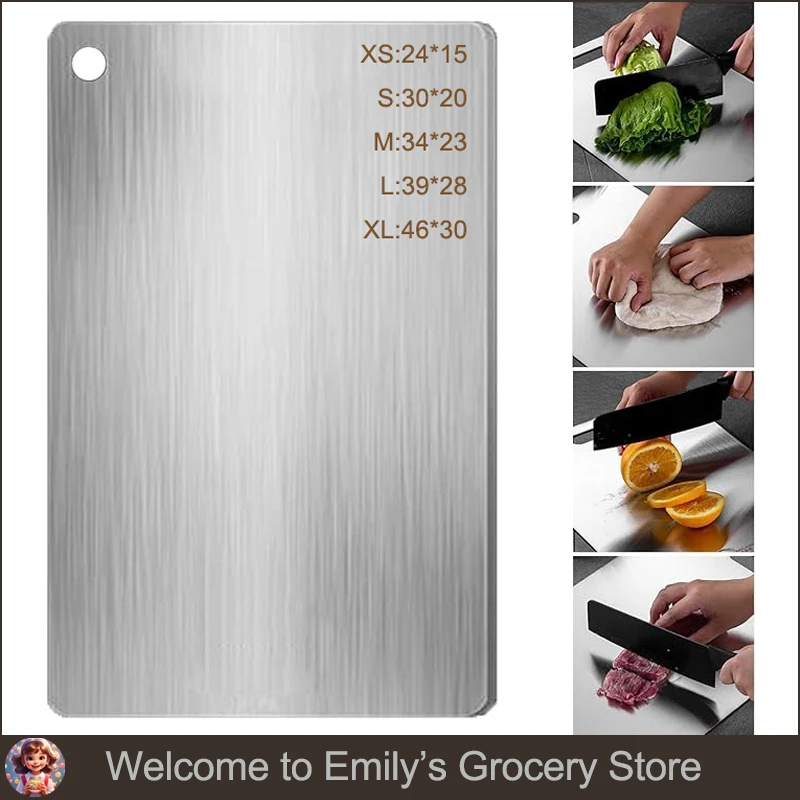 Antibacterial and Mildew-proof 304Stainless Steel Double-sided Food-grade Fruit Cutting Board Suitable for Various Cooking Tasks thumbnail 6