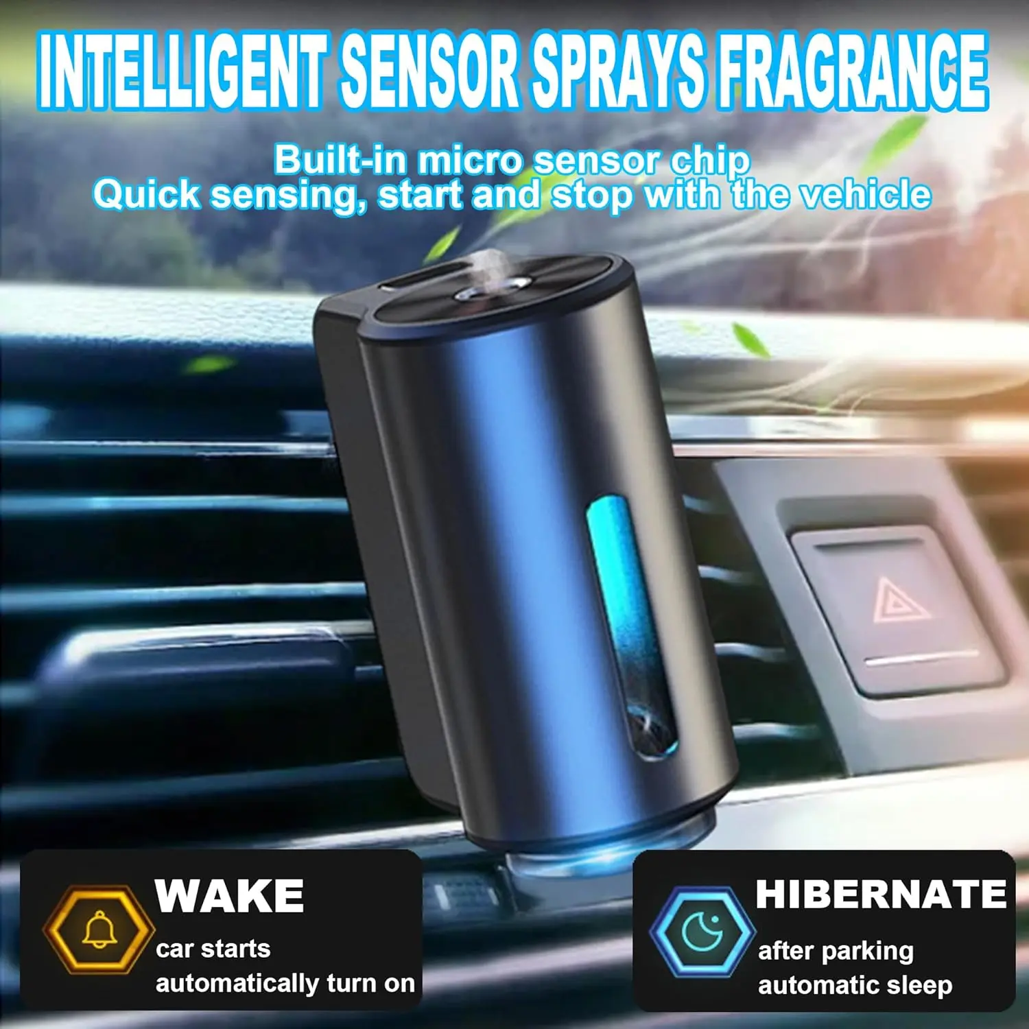 Air Freshener In The Car Aroma Diffuser 3 Levels Of Adjustable Intelligent Rechargeable Fragrance Diffuser Interior Car Accessor thumbnail 3