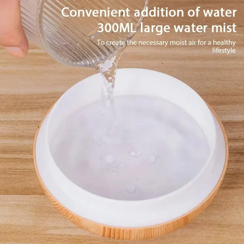 Wood Grain Mini Vase Air Humidifier USB Electric Ultrasonic Water Aroma Essential Oil Diffuser Home Room Fragrance Air Purifier thumbnail 5
