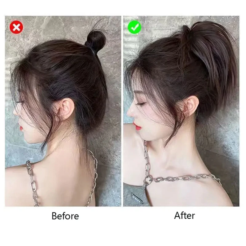 Synthetic Wig Hair Clip Fluffy Natural Increase Hair Volume Wig Hair Rope Personalized Hairpin Hair  Accessory for Women thumbnail 5