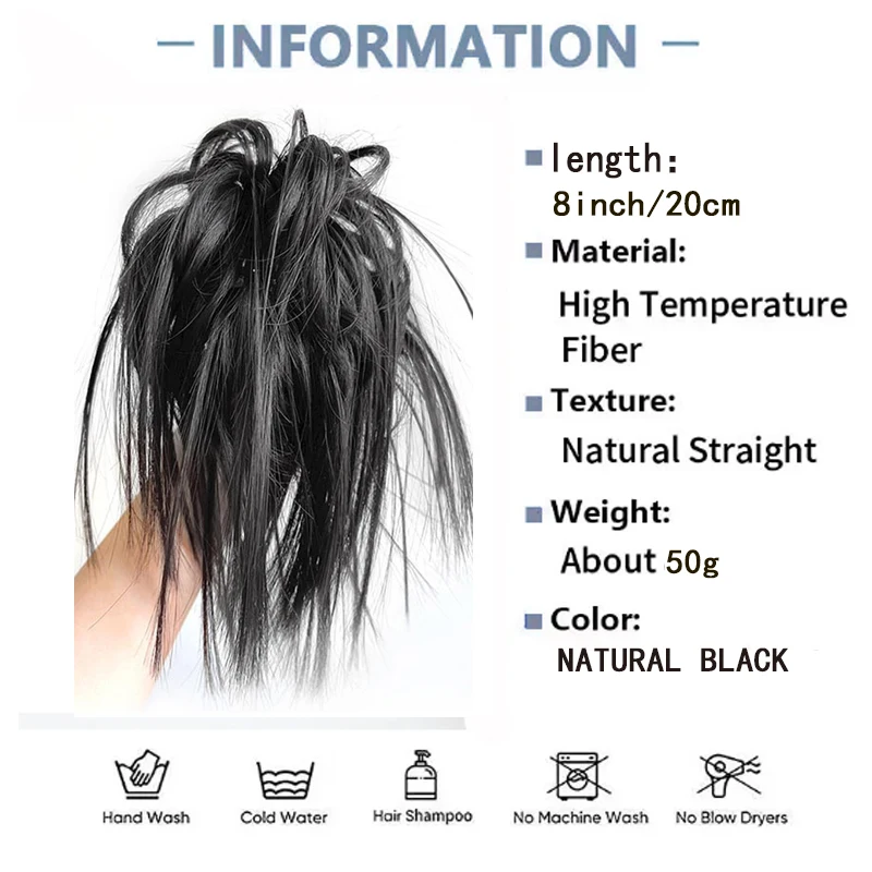 Synthetic Wig Hair Clip Fluffy Natural Increase Hair Volume Wig Hair Rope Personalized Hairpin Hair  Accessory for Women thumbnail 2