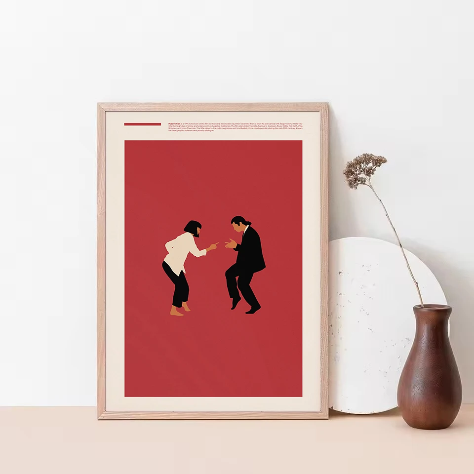 Minimalist Classic Movie Pulp Fiction,Fleabag,Whiplash Film Abstract Poster Wall Art Pictures Canvas Painting Home Dorm Decor thumbnail 2