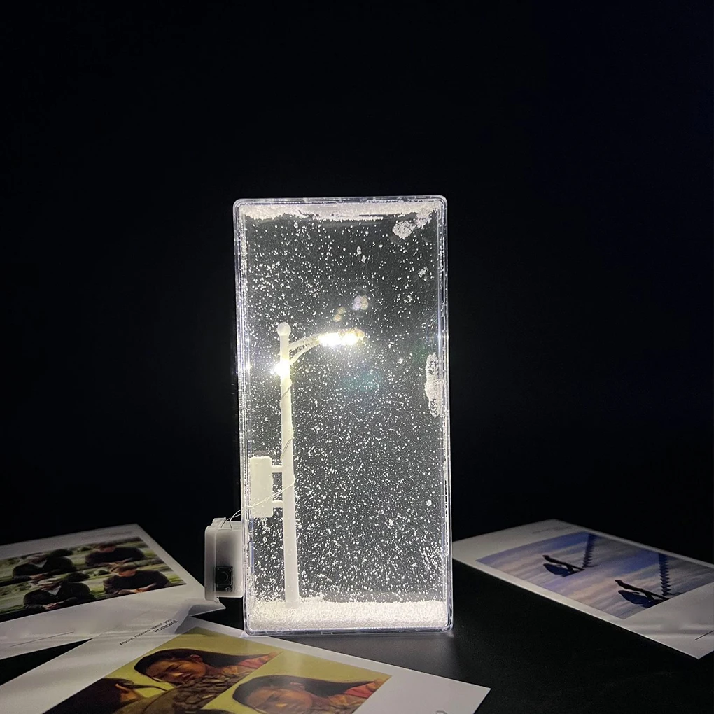 DIY Snow Scene Night Light Night Street Lamps Christmas Crafts Snowy Night Lamp Dec Arts And Crafts Night Street Lamps For Girls thumbnail 3