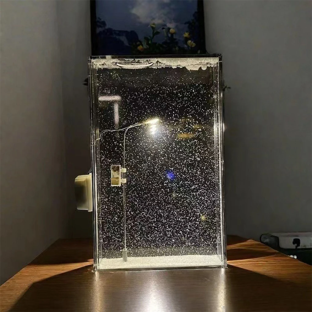 DIY Snow Scene Night Light Night Street Lamps Christmas Crafts Snowy Night Lamp Dec Arts And Crafts Night Street Lamps For Girls thumbnail 5