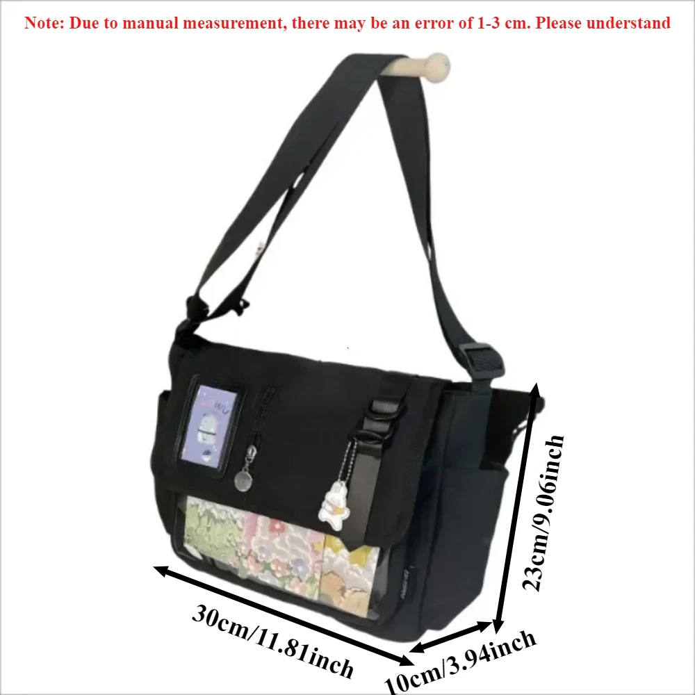 Y2K Japanese Harajuku School Bags for Teenage Girls New 2024 Transparent Itabag Crossbody Bag DIY Badges Display Plate Ita Bag thumbnail 6