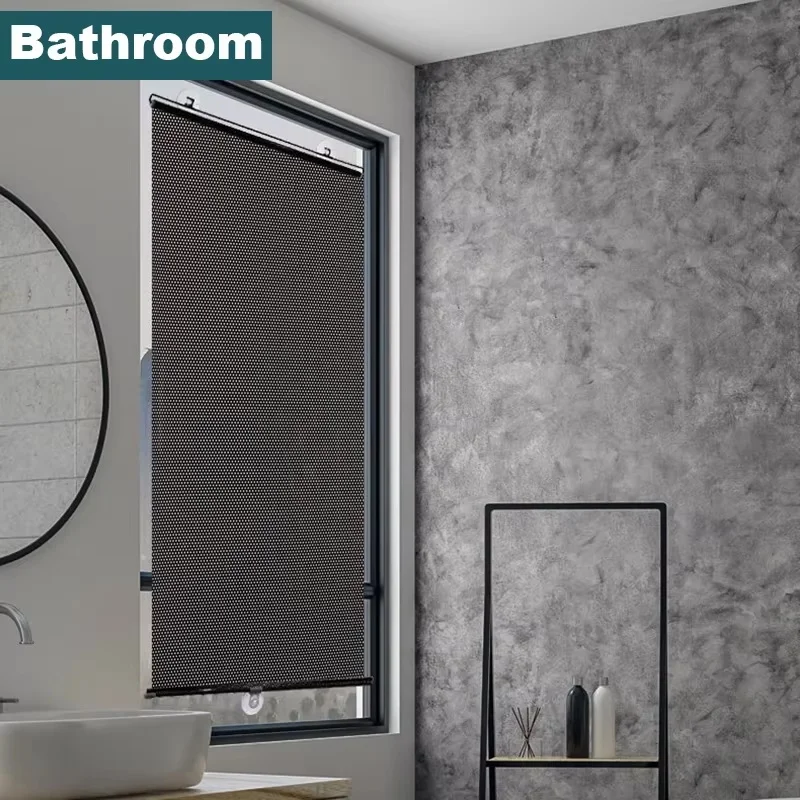 Bedroom Suction Cup Roller Blinds Sunshade Car Balconies Sun-shading Nail-free Blackout Blind Window Shades for Home Decorations thumbnail 3