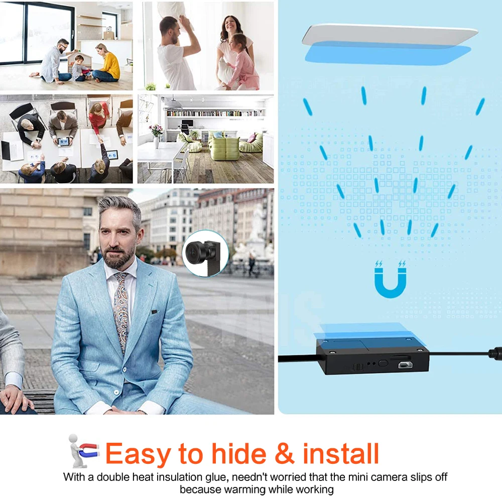 4K DIY Wireless WiFi Camera Mobile APP Remote Viewing Built-in Battery 1080P Pixel Security Network IP Camera 2.0MP thumbnail 4