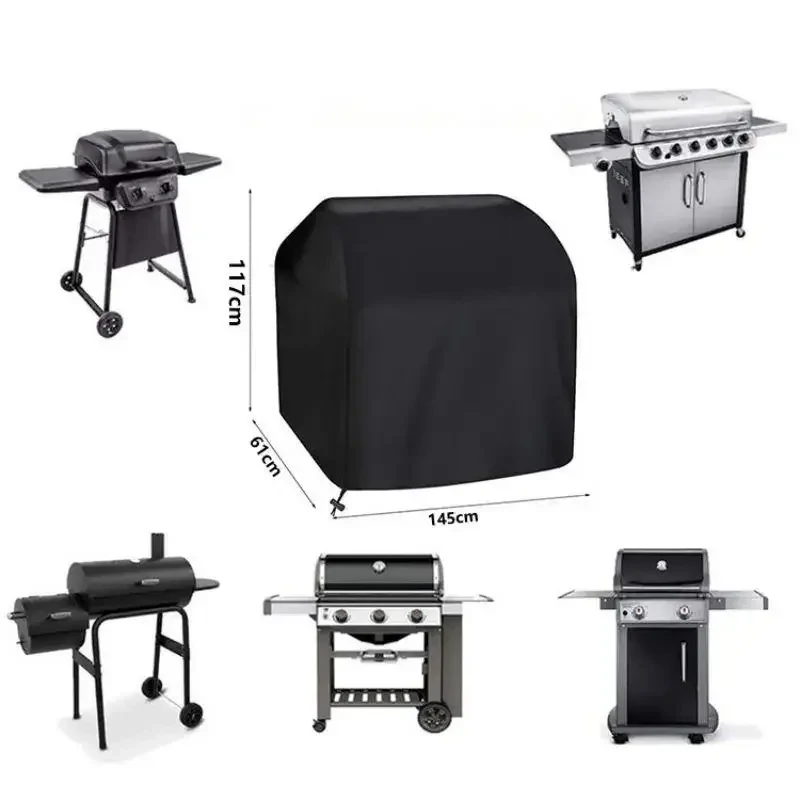 Heavy Duty Bbq Grill Cover For Outdoor Grill  Fire Pit Stove BBQ Covers  Outdoor Rain UV Protective Barbecue Cover thumbnail 2