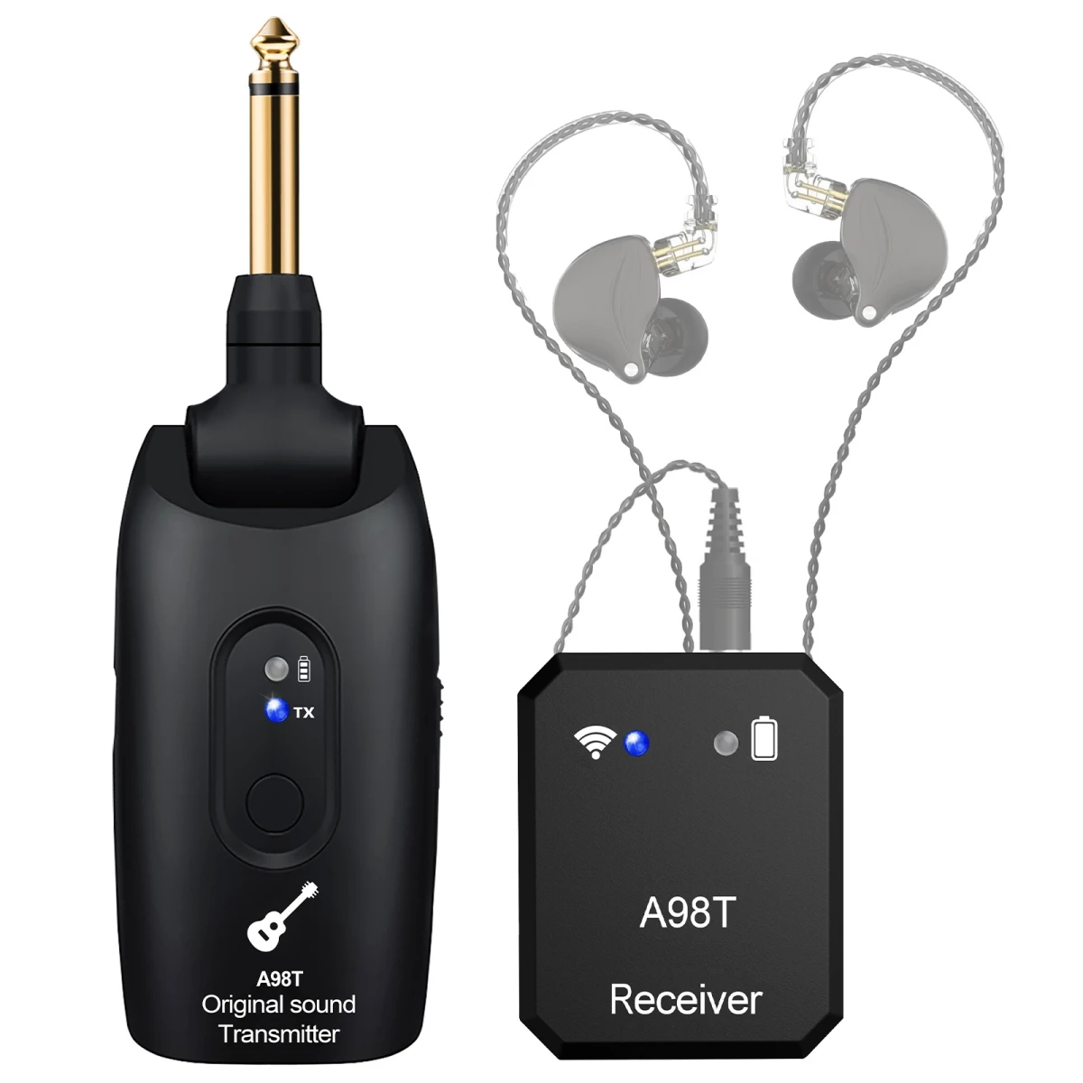 2.4GHz Wireless In Ear Receiver Transmitter System Rehearsal Live Performance Microphone Accessories