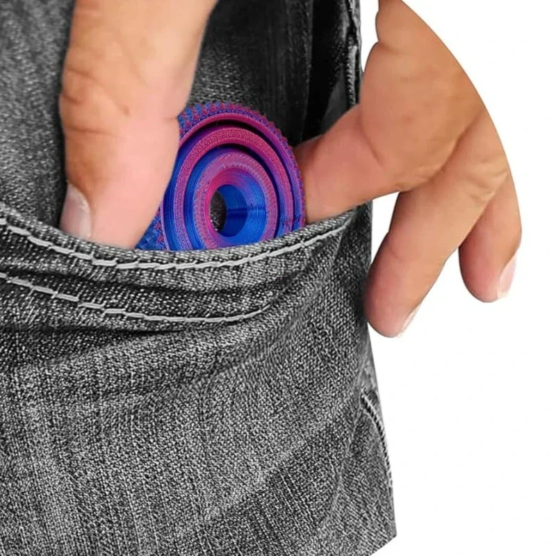 New 3D Printed Rotating Ball Toy O-Shaped Universal Fingertip Gyroscope Gravity Rotation Anxiety Relief Decompression Cool Toy thumbnail 2