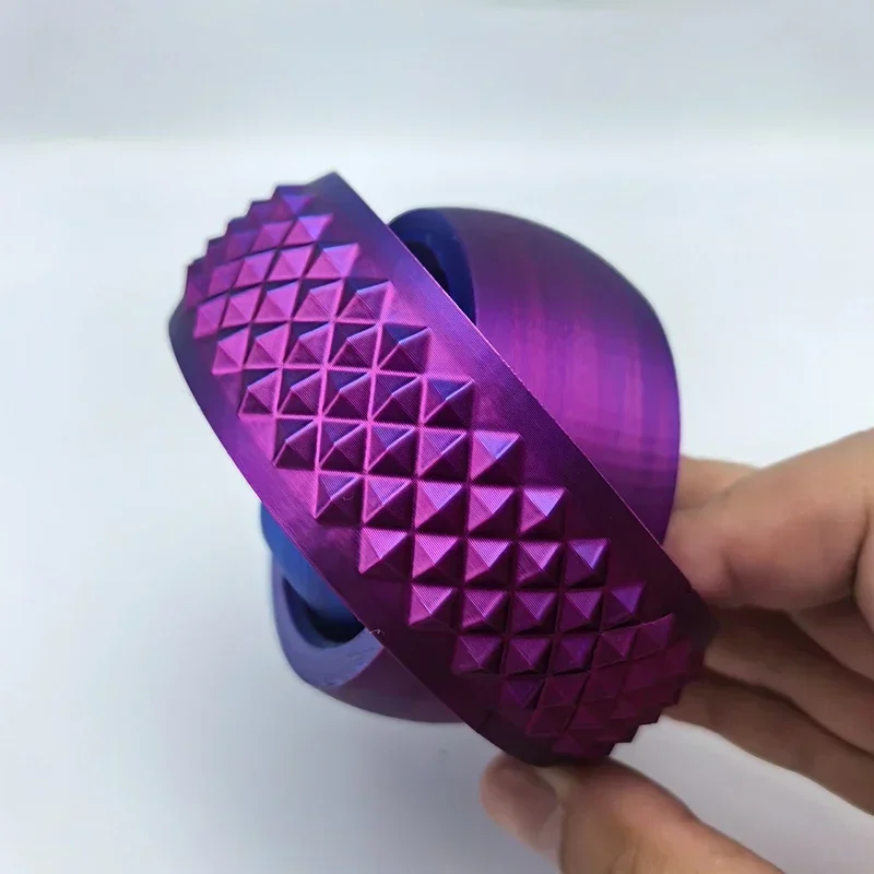 New 3D Printed Rotating Ball Toy O-Shaped Universal Fingertip Gyroscope Gravity Rotation Anxiety Relief Decompression Cool Toy thumbnail 6
