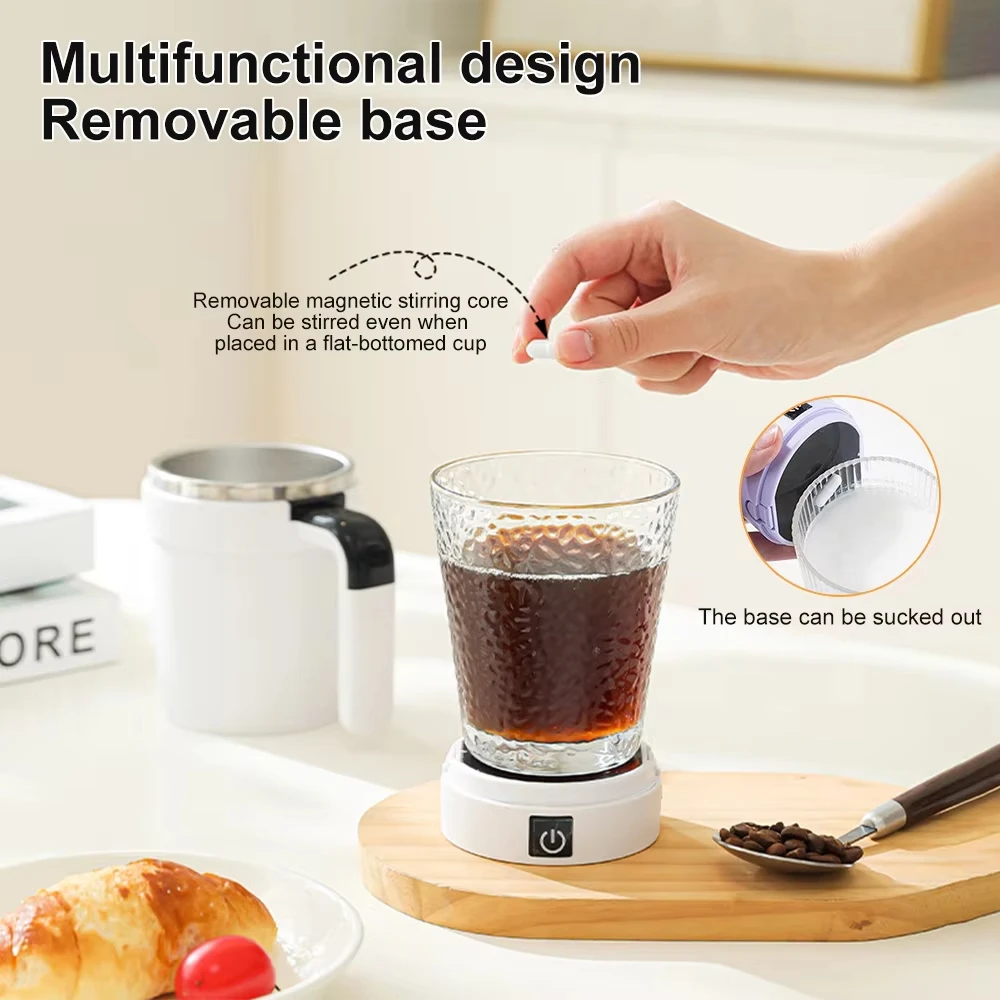 Detachable Automatic Mixing Coffee Cup Intelligent Temperature Measuring Rechargeable Mug Suitable for Office/Kitchen/Travel thumbnail 2