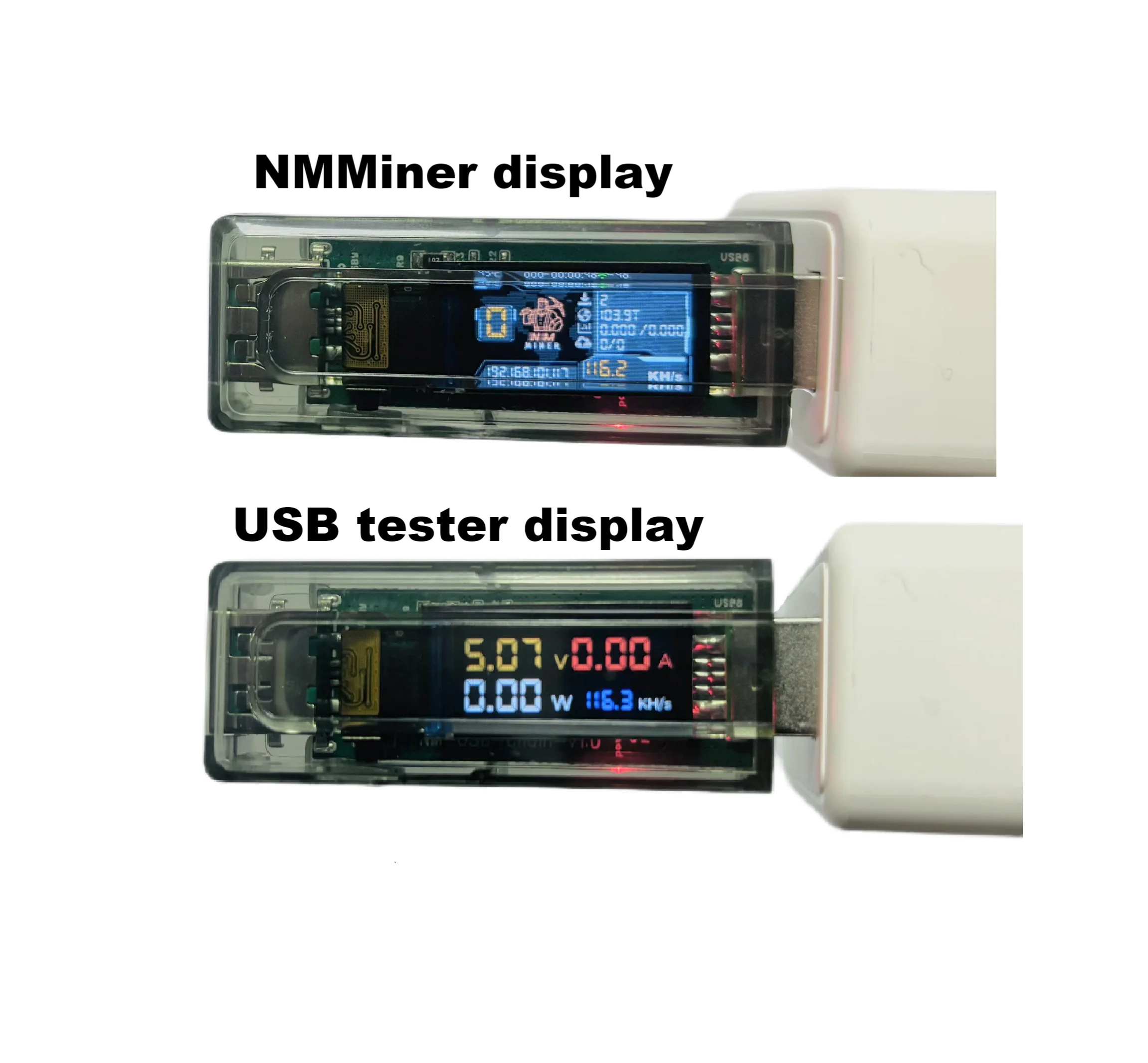 NMMiner Official nm-usb-chain ESP32 Crypto Lucky Solo Lottery 117KH/s better than Nerdminer v2 with USB Tester USB-A to typeC thumbnail 3
