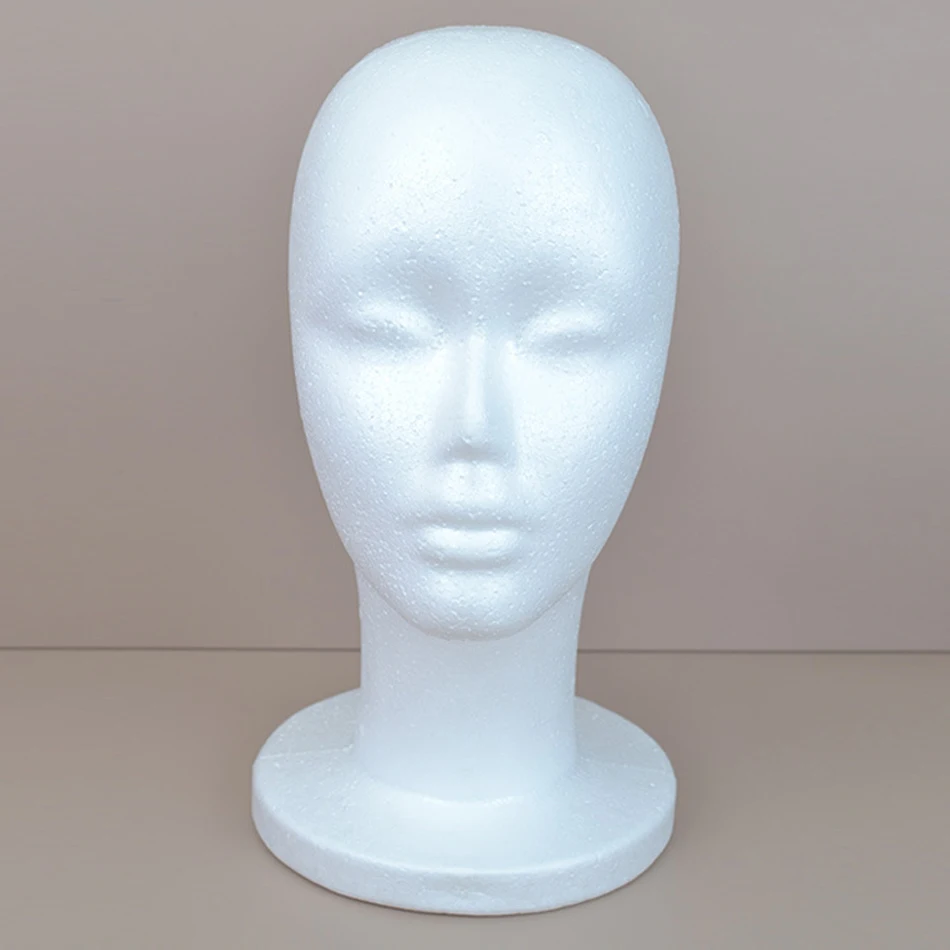 Female Mannequin Head Polystyrene Foam Hat Glasses Display Hat Wig Display Stand Rack Mannequin Manikin Head Model thumbnail 4