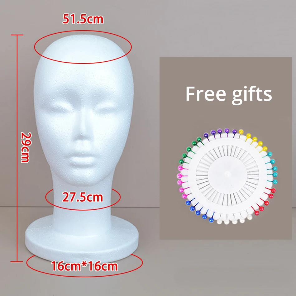 Female Mannequin Head Polystyrene Foam Hat Glasses Display Hat Wig Display Stand Rack Mannequin Manikin Head Model thumbnail 2