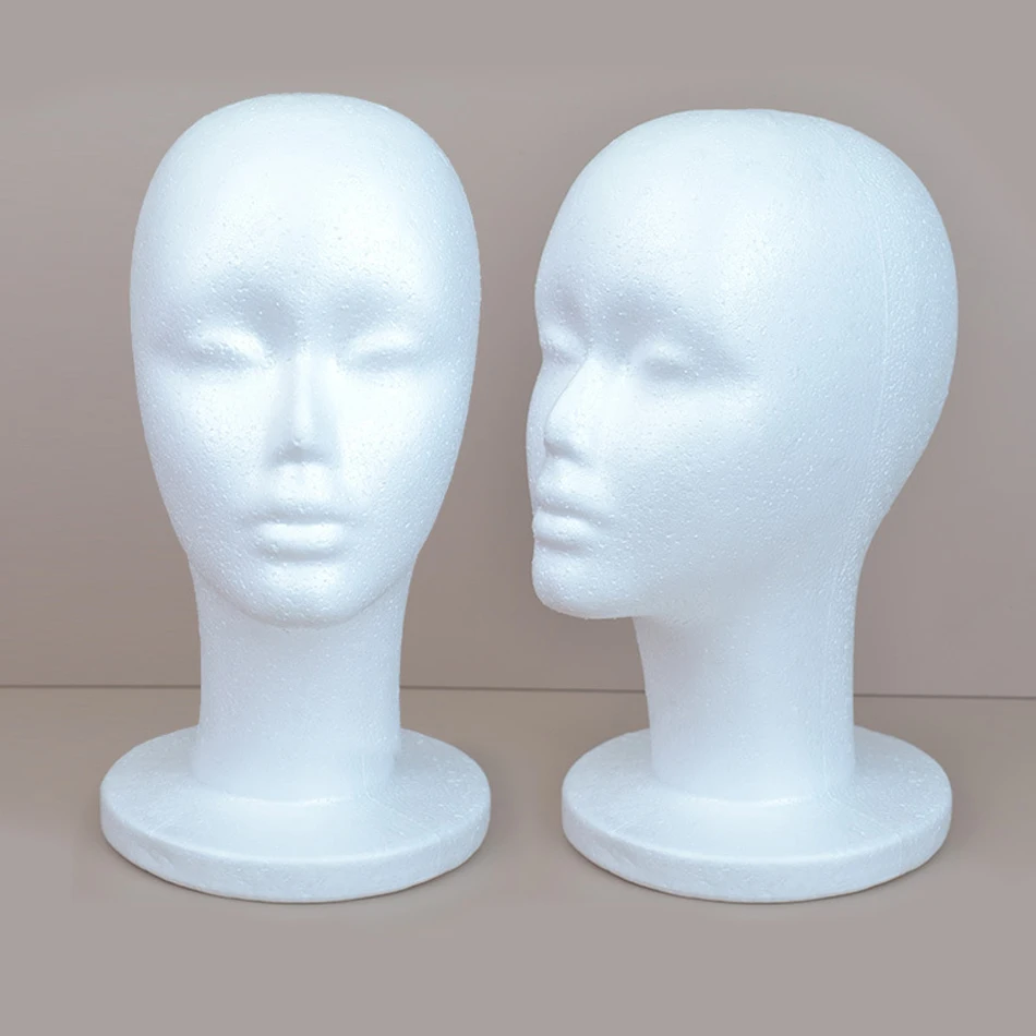 Female Mannequin Head Polystyrene Foam Hat Glasses Display Hat Wig Display Stand Rack Mannequin Manikin Head Model thumbnail 5