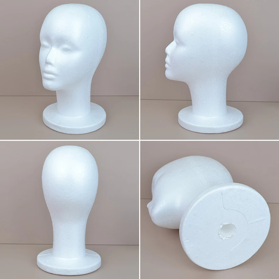 Female Mannequin Head Polystyrene Foam Hat Glasses Display Hat Wig Display Stand Rack Mannequin Manikin Head Model thumbnail 6