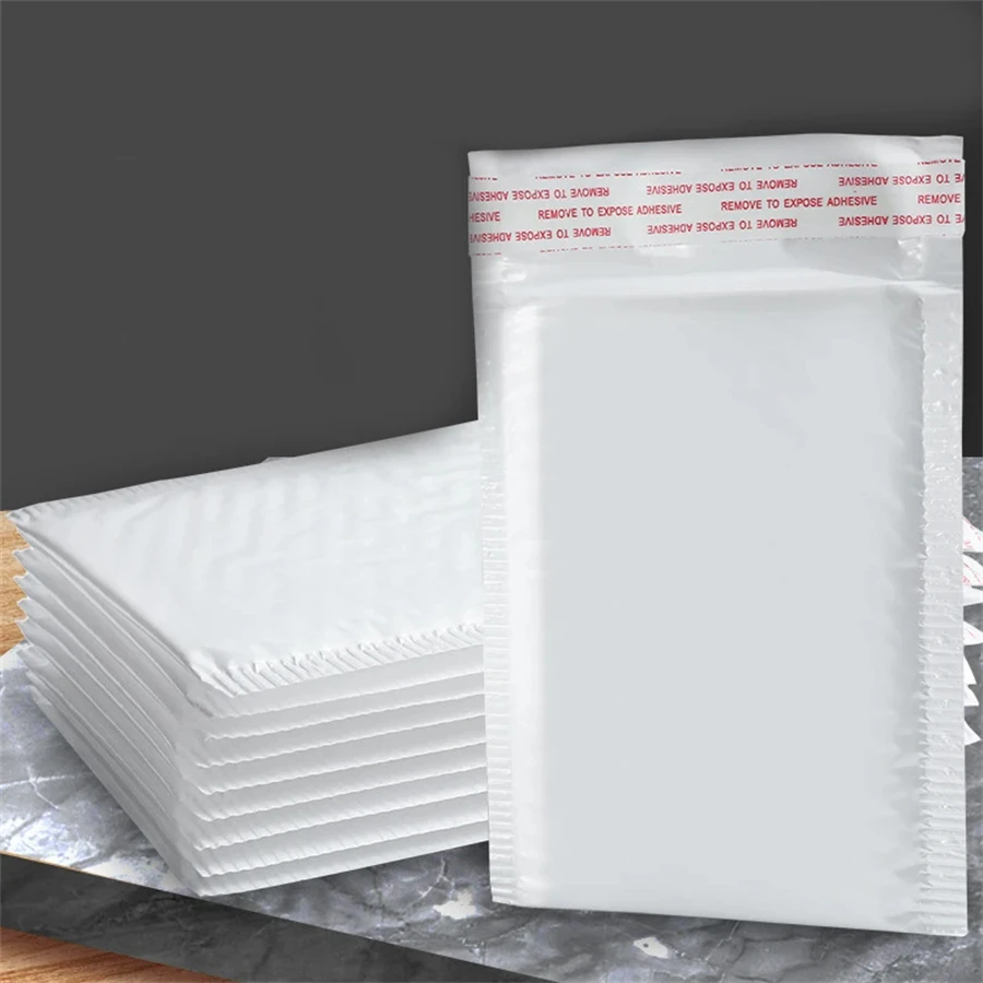 50pcs Pearlescent Film Waterproof Bubble Bag Packaging Express Bag White Foam Self Seal Pack Bag ShippingbagThickened Envelope thumbnail 2