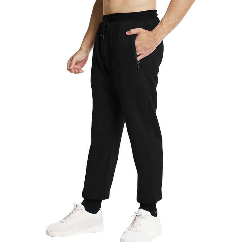 New Sweatpants Side Zipper Pockets Men Joggers Track Pants Elastic Waist Sport Casual Trousers Baggy Fitness Gym Clothing thumbnail 4