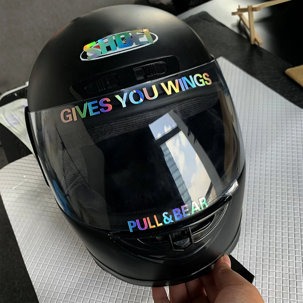 Laser Rainbow Reflective Stickers For Motorcycle Helmet Lenses Tank Scooter Body Decors Oilproof Vinyl Decals thumbnail 3