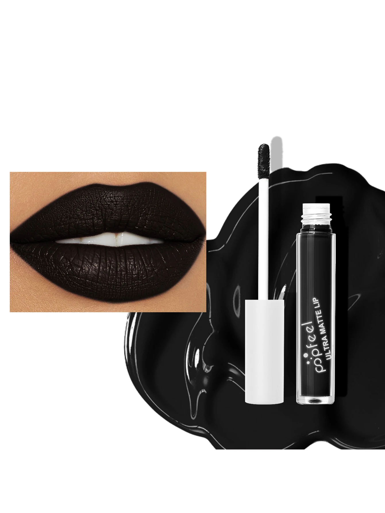 POPFEEL Hallowmas Lip Makeup Kit Black Lip Stick Black Lip Gloss Matte Lip Stick Long Lasting thumbnail 6