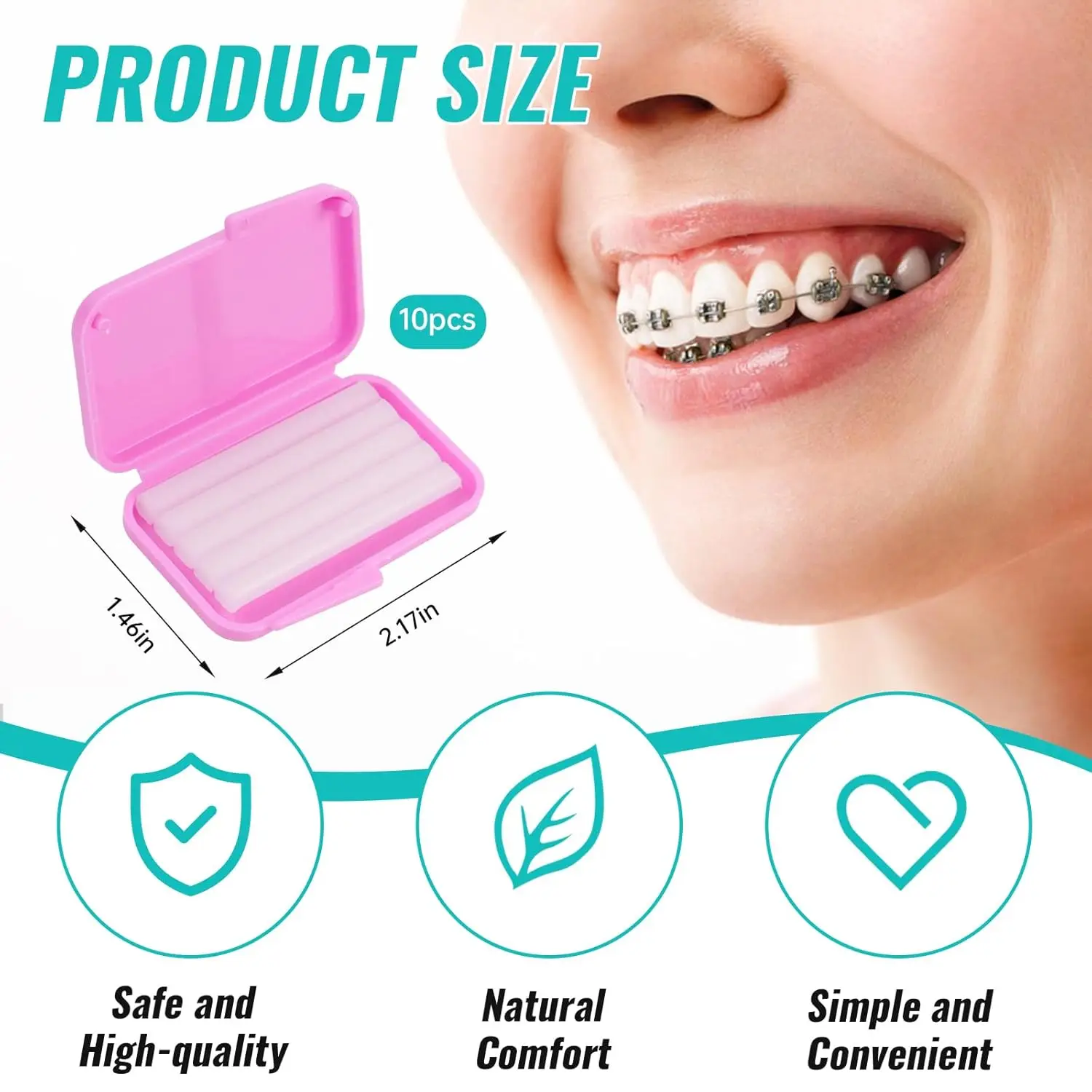 10 Boxes Dental Orthodontic Relief Wax for Bracket Patient Relief Protect Lips and Gums Irritation Fruit Flavour Wax thumbnail 2