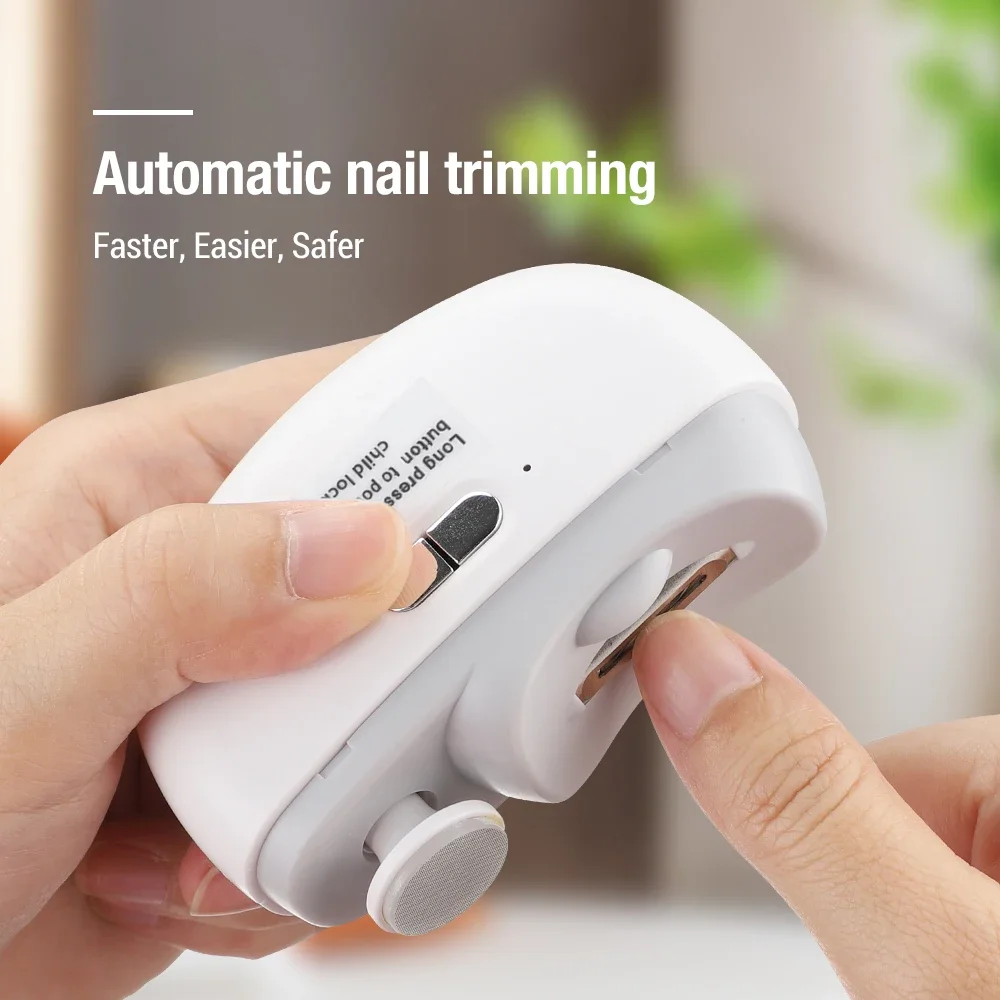Electric Nail Clipper Grinding and Polishing with Light Automatic Nail Trimmer Rechargeable Nail Cutter Manicure for Baby Adult thumbnail 2