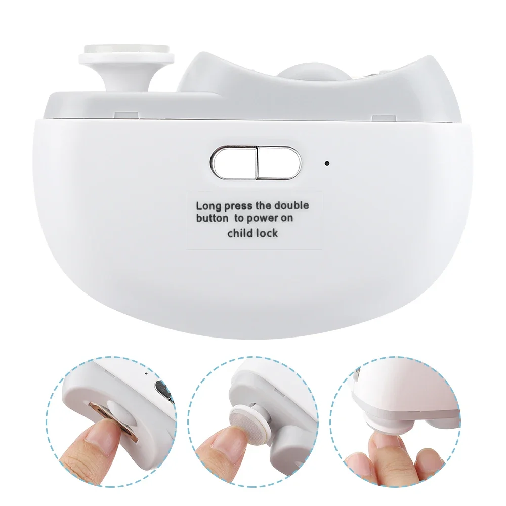 Electric Nail Clipper Grinding and Polishing with Light Automatic Nail Trimmer Rechargeable Nail Cutter Manicure for Baby Adult thumbnail 6