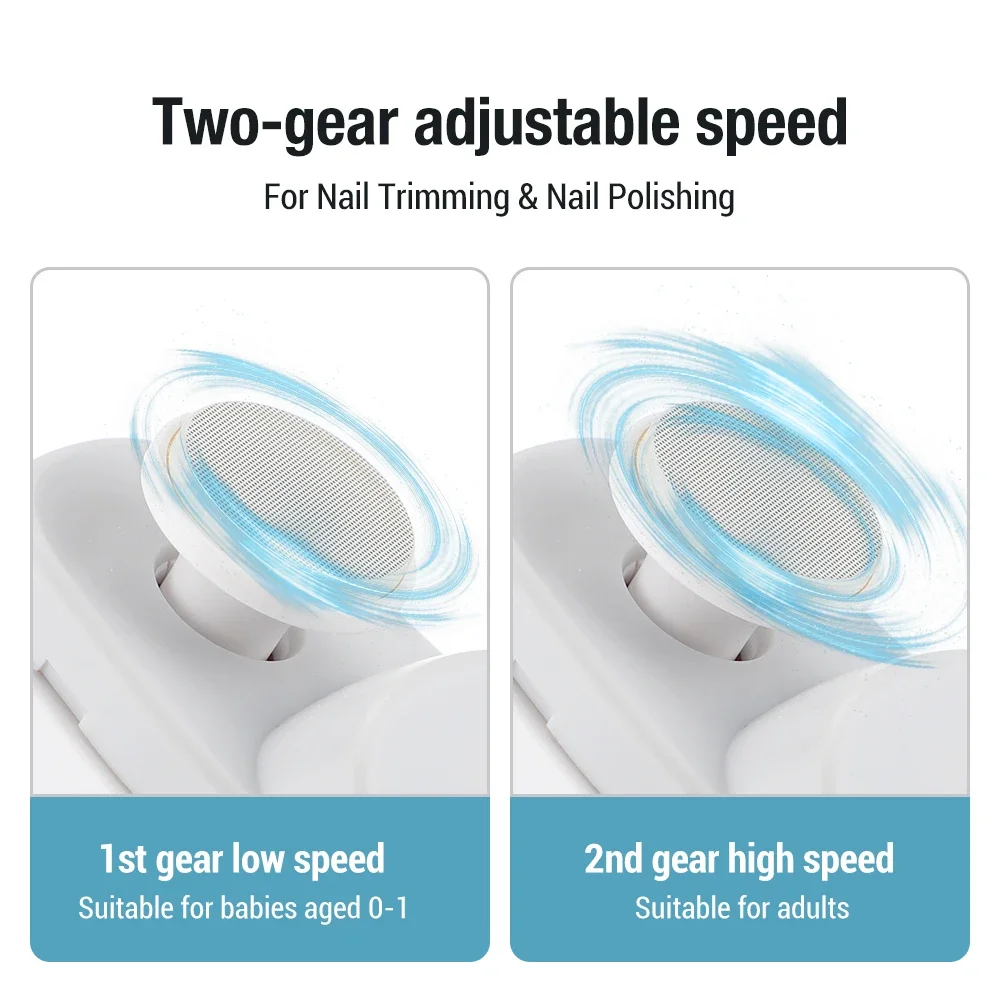 Electric Nail Clipper Grinding and Polishing with Light Automatic Nail Trimmer Rechargeable Nail Cutter Manicure for Baby Adult thumbnail 3