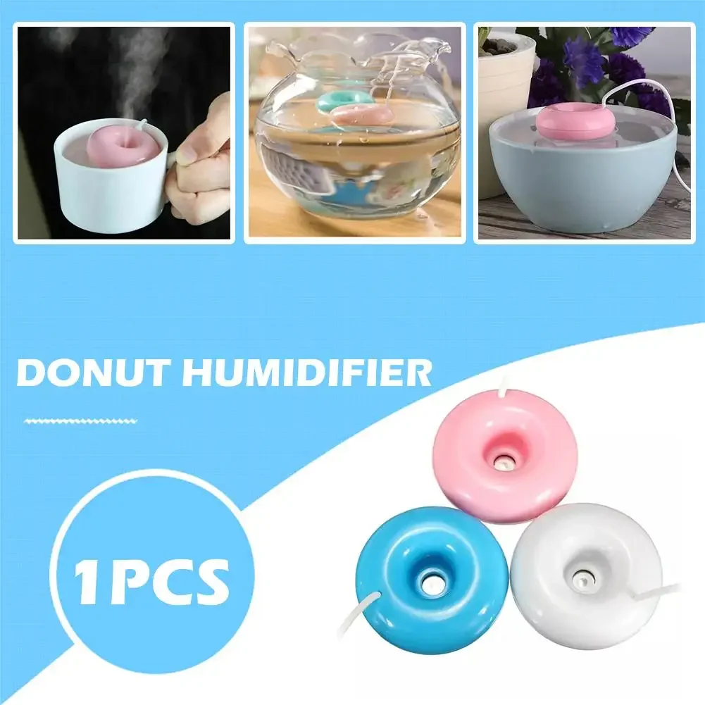 Mini Donut Negative Ion Humidifier USB Round Household Air Purifier for Home Office Desktop Donut Steam Diffuser Mini Sprayer thumbnail 3