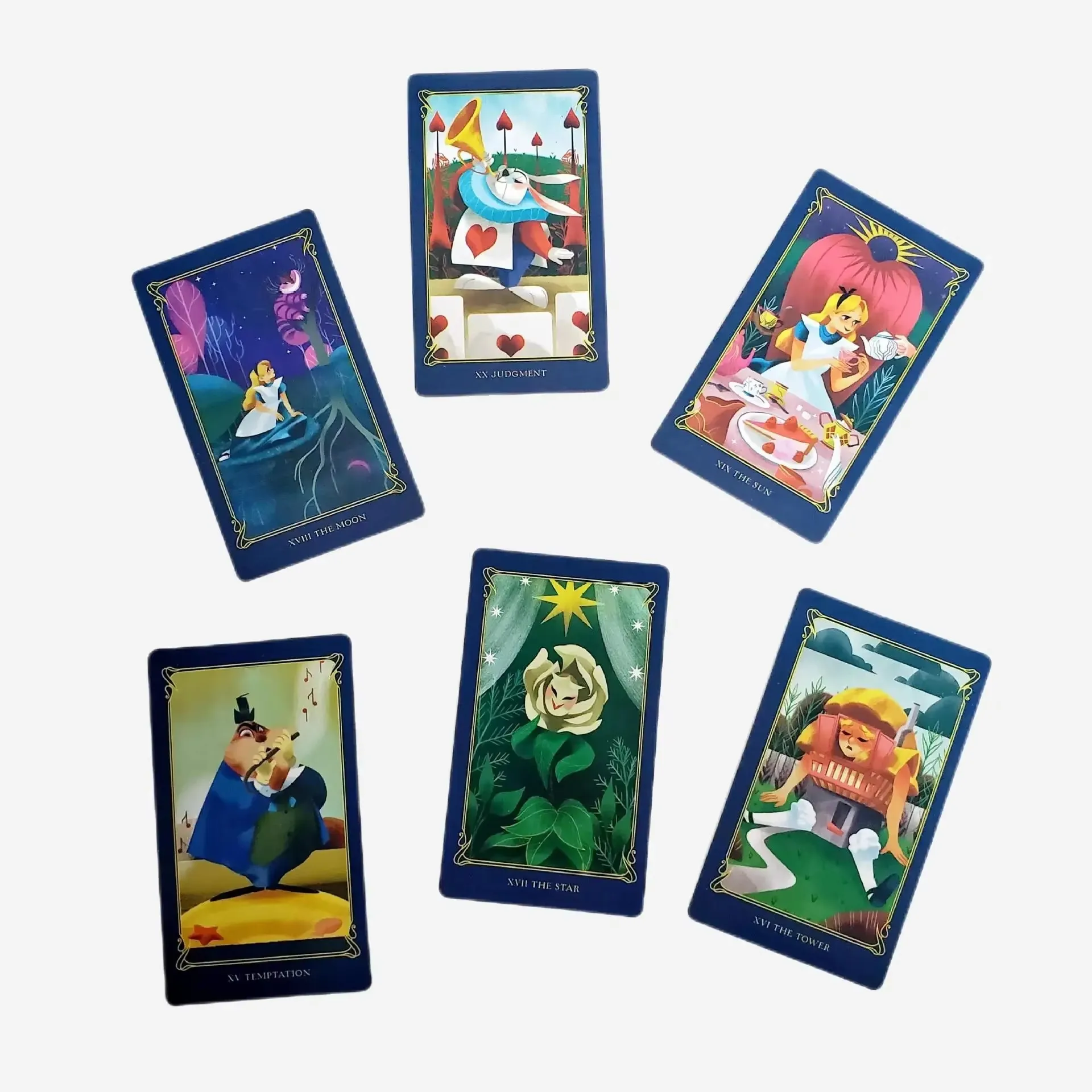 Alice in Wonderland Tarot Deck Card Prophecy Fate Divination Deck Family Party Board Game Fortune Telling Game Beginners Cards thumbnail 4
