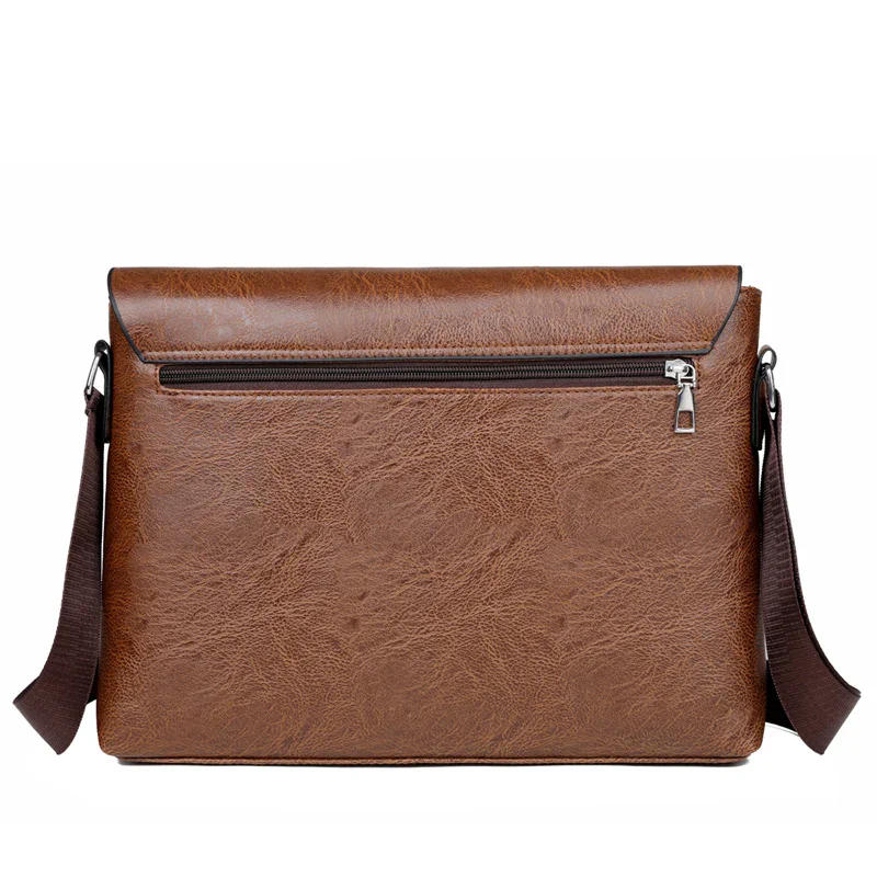 Business Shoulder Bag For IPAD PU Leather Business Handbag Men Messenger Bag Large Side Sling Bag Fashion Man Crossbody Bag thumbnail 6