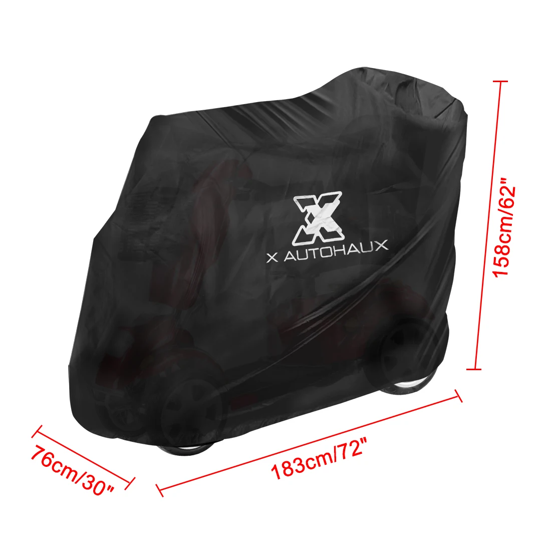 X AUTOHAUX Motorbike Mobility Scooter Cover Dustproof Waterproof Rain Protection 210D Oxford 183x76x158cm 170x61x117cm thumbnail 6