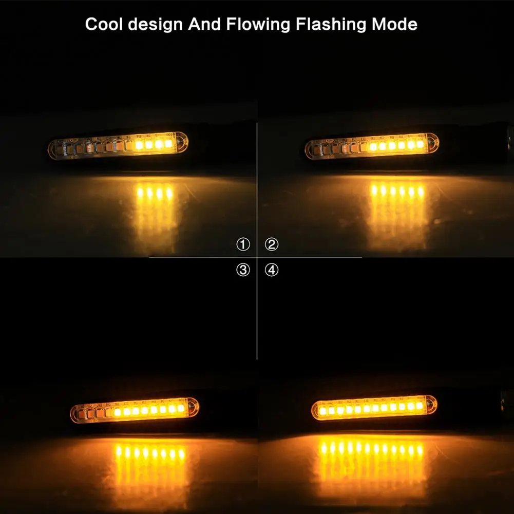 2Pcs/4Pcs Motorcycle Turn Signal Lights Universal Motorcycle Indicators LED Motorbike Turning Indicators Daytime Running Lights thumbnail 6
