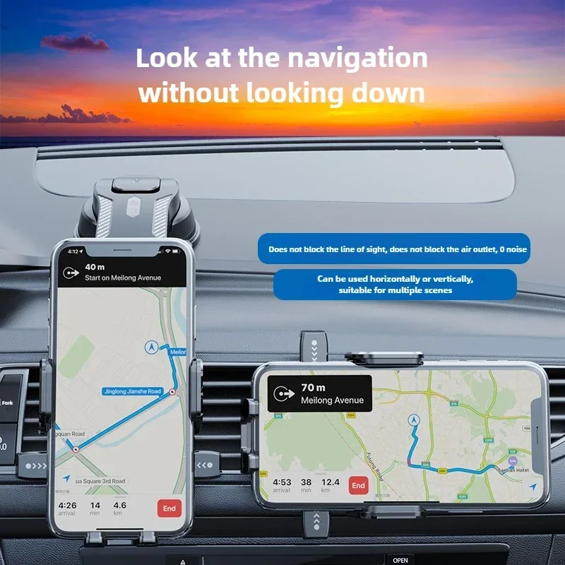 New Model Car Phone Holder Universal Suction Cup Stable In-car Interior Navigation Mounting Stand thumbnail 5