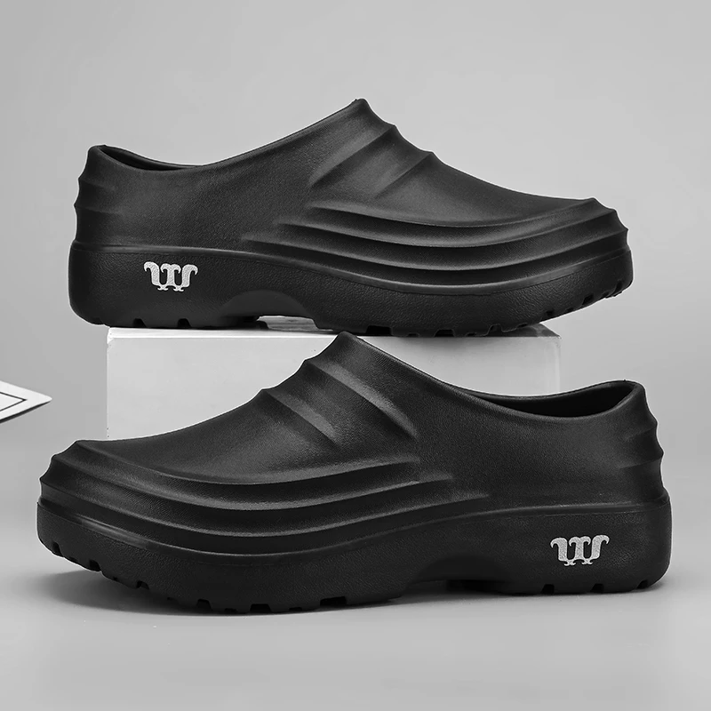 New Men's Anti-slip Chef Shoes Sandals For Men Working shoes waterproof fashion Garden Shoes Clogs For Beach Slippers Size 36-48 thumbnail 3
