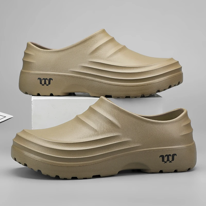 New Men's Anti-slip Chef Shoes Sandals For Men Working shoes waterproof fashion Garden Shoes Clogs For Beach Slippers Size 36-48 thumbnail 6