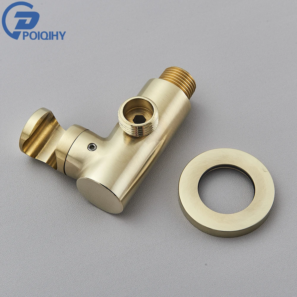 Poiqihy Chrome Shower Head Holder Handheld Shower Spray Bracket Wall Mounted Bidet Sprayer Holder Concealed Faucet Accessory thumbnail 4
