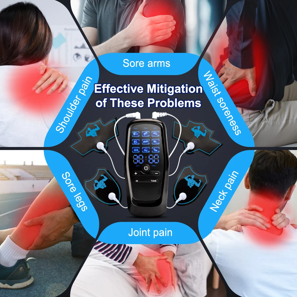 Physiotherapy Tens Muscle Stimulator Electric Ems Acupuncture Body Massage Digital Therapy Slimming Machine Electro Stimulator thumbnail 3