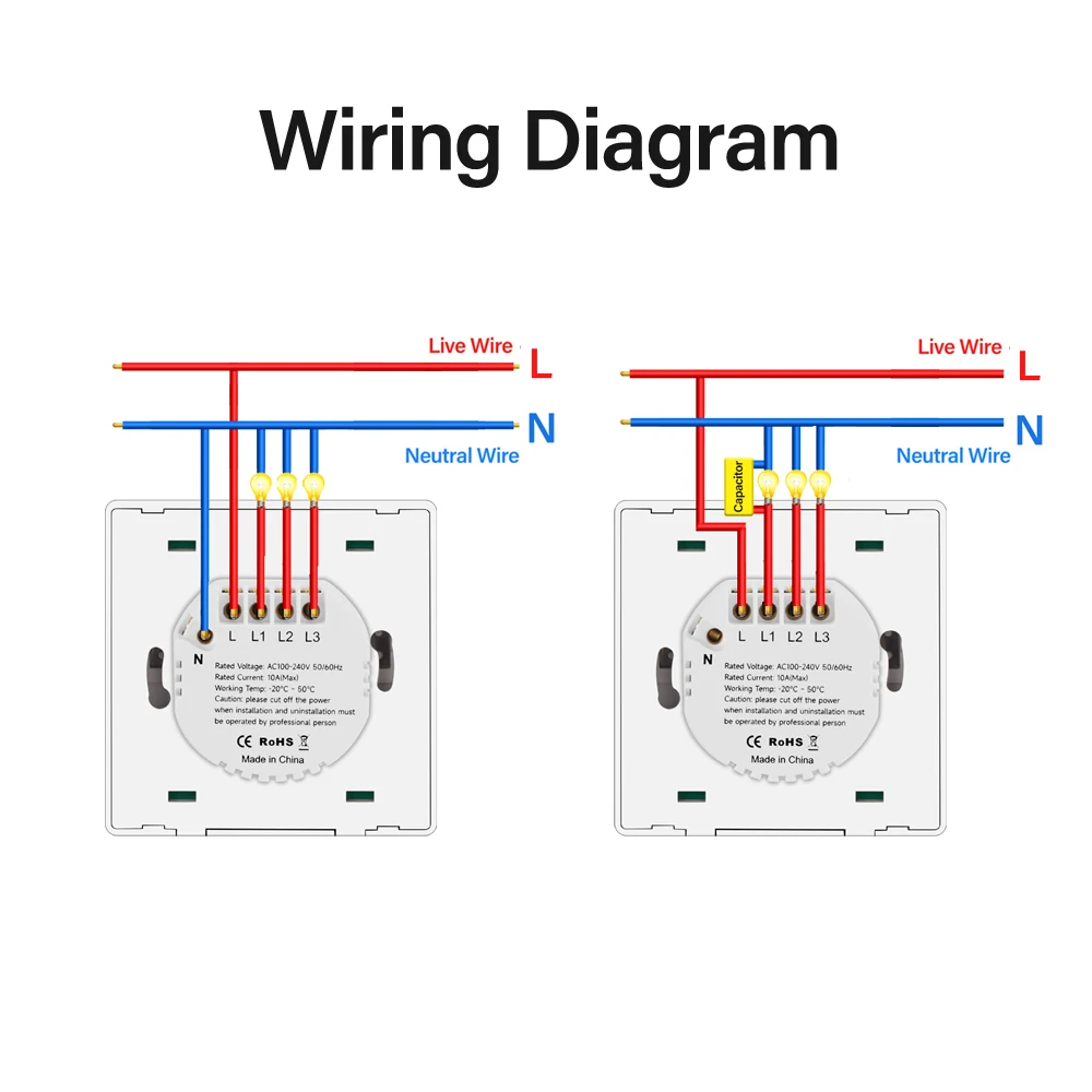 Tuya Zigbee EU UK Smart Light Switch Push Button No/With Neutral Wire Switch Smart Life Via Alexa Google Home Yandex Alice thumbnail 6