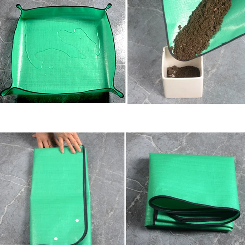 1PCS Foldable Planting Mat 50cm-100cm Gardening Potting Pad Waterproof Flower Pot Transplanting Pad for Garden thumbnail 6