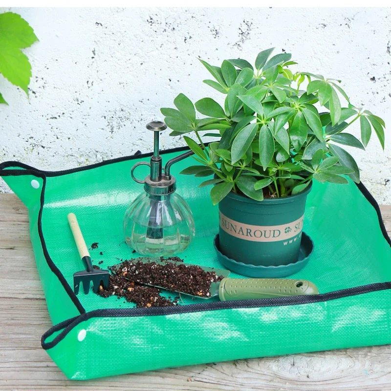 1PCS Foldable Planting Mat 50cm-100cm Gardening Potting Pad Waterproof Flower Pot Transplanting Pad for Garden thumbnail 2