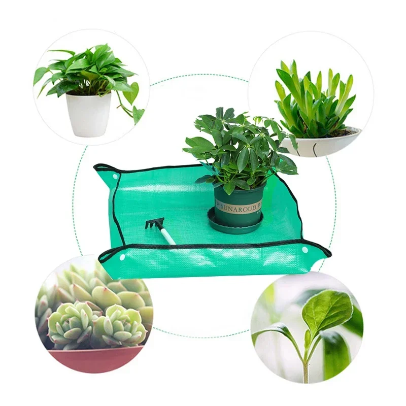 1PCS Foldable Planting Mat 50cm-100cm Gardening Potting Pad Waterproof Flower Pot Transplanting Pad for Garden thumbnail 4
