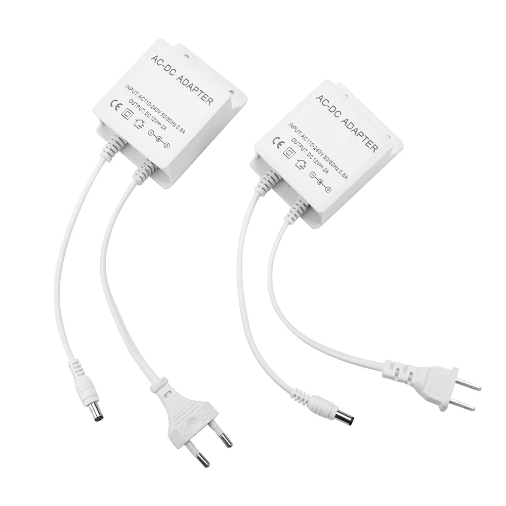 DC12V 2A EU Plug Adapter Security Outdoor Power LED Waterproof Dual Wire Electric Surveillance Camera Power Adapter AC100-240V thumbnail 4