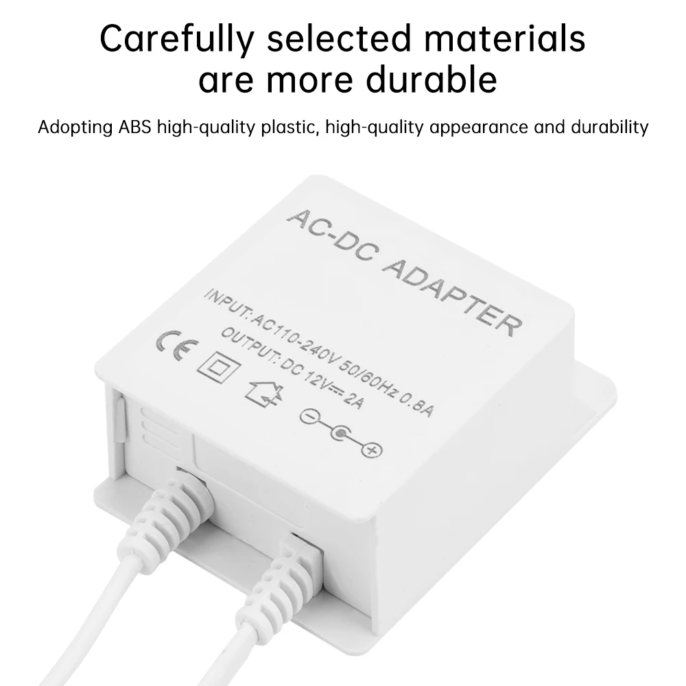 DC12V 2A EU Plug Adapter Security Outdoor Power LED Waterproof Dual Wire Electric Surveillance Camera Power Adapter AC100-240V thumbnail 3