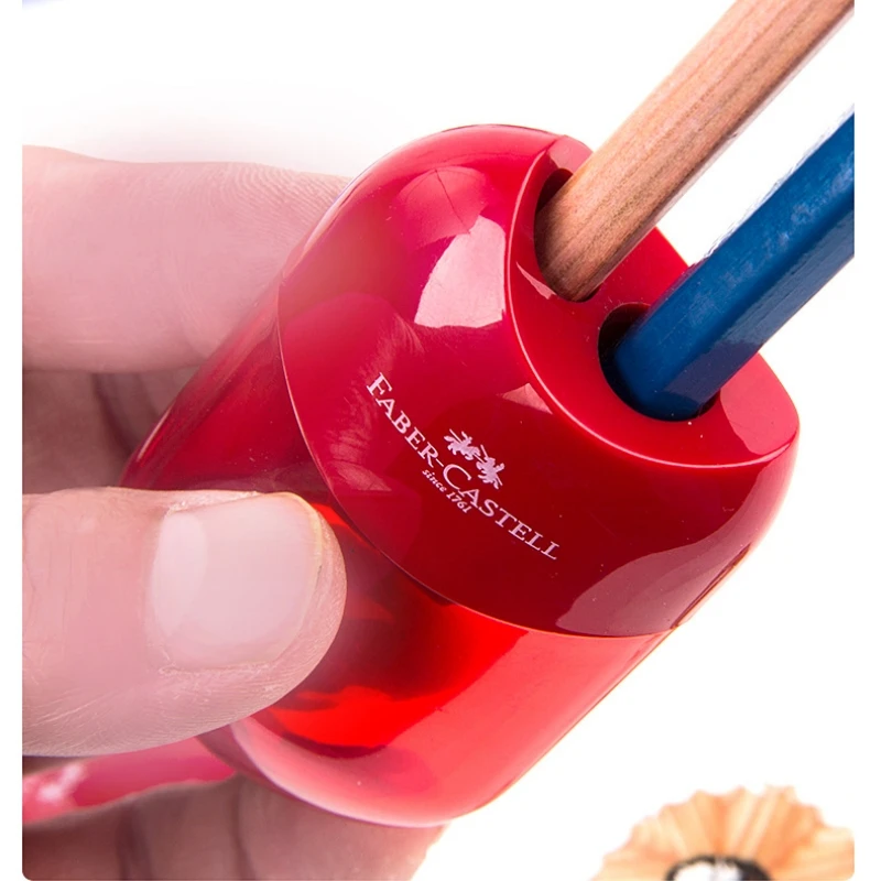 1PC Mini Sleeve Pencil Sharpener for School Student Kawaii Pencil Cutting Stationery Double Hole Multifunctional School Supplies thumbnail 2